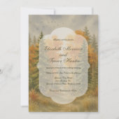 Rustikale Herbstwald-Wasserfarben-Hochzeit Einladung (Vorderseite)