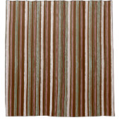 Rustikale Herbstwälder Streifen Kunst, Dichtung un Duschvorhang (Vorderseite)