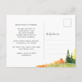 Rustikale Herbstwaldwälder, die wir bewegt haben Ankündigungspostkarte (Rückseite)