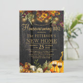 Rustikale Herbstwärmung Einladung (Stehend Vorderseite)