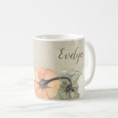 Rustikale Herbstwein, Orangenpumpen Personalisiert Kaffeetasse (VorderseiteRechts)