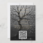 Rustikale Herbstwoodland Tree Vintage Hochzeit Einladung (Rückseite)