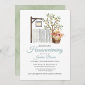 Rustikale Herbstzaun Einladung (Vorne/Hinten)