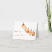 Rustikale Herbstzitrus getrocknete Orangengarland Dankeskarte (Vorderseite)