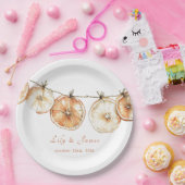 Rustikale Herbstzitrus getrocknete Orangengarland Pappteller (Party)