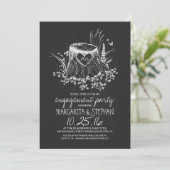 Rustikale Herzbaumklatsche Einladung (Stehend Vorderseite)