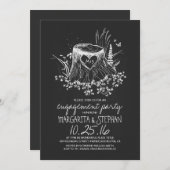 Rustikale Herzbaumklatsche Einladung (Vorne/Hinten)