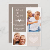 Rustikale Herzdoodles Save the Date Foto Postkarte (Vorne/Hinten)