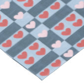 Rustikale Herzen Denim Style Tischdecke (Schrägansicht)