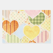 Rustikale Herzen Geschenkpapier Flachblatt-Set aus Set (Vorderseite 3)