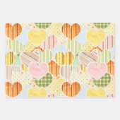 Rustikale Herzen Geschenkpapier Flachblatt-Set aus Set (Vorderseite)