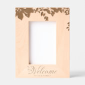 Rustikale Herzlich Willkommen bei unserem Familien Geätzte Rahmen (Vorderseite)