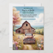 Rustikale Hillbilly Landschaft Einladung Hochzeit (Vorderseite)