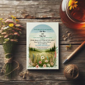 Rustikale Hillbilly Landschaft Hochzeit Einladung