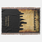 Rustikale Hintergrund-Philadelphia-Skyline Decke (Vorderseite)