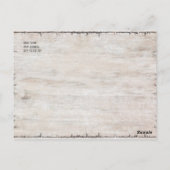 Rustikale Hirschantler, die das Datum der Postkart Postkarte (Rückseite)