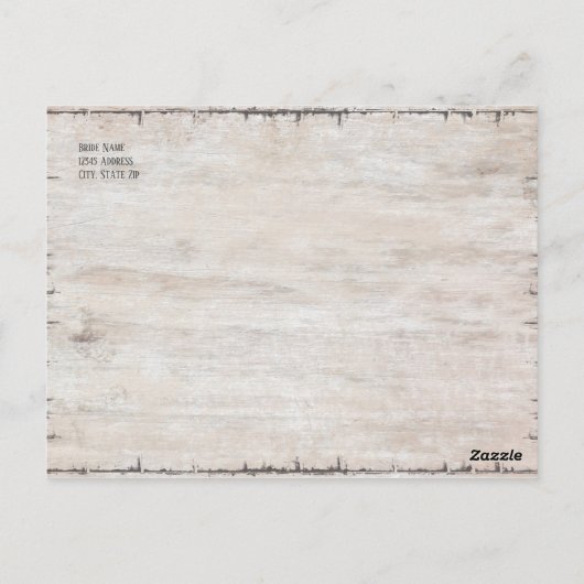 Rustikale Hirschantler, die das Datum der Postkart Postkarte (Rückseite)