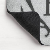 Rustikale Hirschantler Graue Imitate begraben Text Mousepad (Ecke)