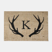 Rustikale Hirschantler-Imitate Fußmatte (Vorderseite)