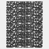 Rustikale Hirschbärenfox Kunstmuster Fleece (Vorderseite)