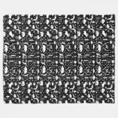 Rustikale Hirschbärenfox Kunstmuster Fleece (Vorderseite (Horizontal))