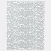 Rustikale Hirschbärenwaldkreaturen Fleecedecke (Vorderseite)