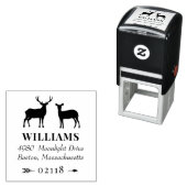 Rustikale Hirschbucks Name & Anschrift Permastempel (Beispiel)