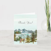 Rustikale Hirsche Dankeschön-Karte Einladung (Vorderseite)