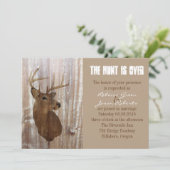 Rustikale Hirsche die Jagd ist über Hochzeitseinla Einladung (Stehend Vorderseite)