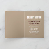 Rustikale Hirsche die Jagd ist über Hochzeitseinla Einladung (Innenseite)