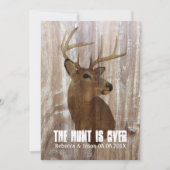 Rustikale Hirsche die Jagd ist über Hochzeitseinla Einladung (Vorderseite)
