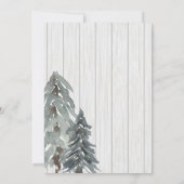 Rustikale Hirsche gibt es fast hier eine Babydusch Einladung (Rückseite)