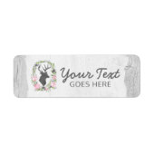 Rustikale Hirsche Silhouette Blumenreath Cameo auf (Vorne)