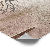 Rustikale Hirsche und Zweige Birch Wedding Banner  Poster (Ecke)