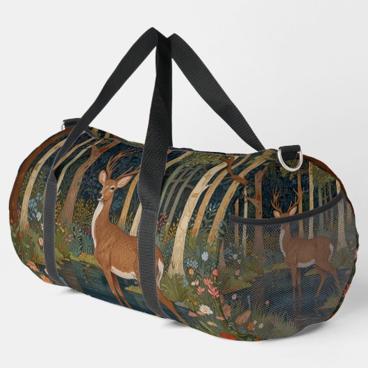 Rustikale Hirschelke Art Wildpark Duffle Bag (Rechte Ecke)