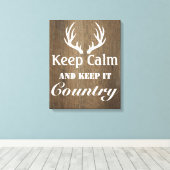 Rustikale Hirschfantler Behielt es Land Leinwanddruck (Insitu (Holzboden))