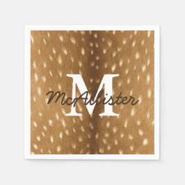 Rustikale Hirschfauna verborgen Personalisiert Serviette