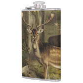 Rustikale Hirschgeweih-Personalisierte-Flasche Flachmann (Links)
