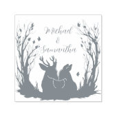 Rustikale Hirschhochzeit im Herbst Permastempel (Design)