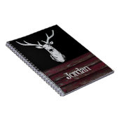 Rustikale Hirschjagd Buck Name Antler Notizblock (Rechte Seite)