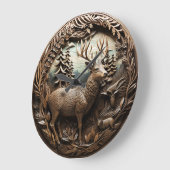 Rustikale Hirschjagdhütte Große Wanduhr (Winkel)
