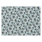 Rustikale Hirschkopf Blue Floral Moderne Babydusch Tischdecke (Vorderseite (Horizontal))