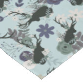 Rustikale Hirschkopf Blue Floral Moderne Babydusch Tischdecke (Schrägansicht)
