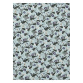 Rustikale Hirschkopf Blue Floral Moderne Babydusch Tischdecke (Vorderseite)