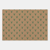 Rustikale Hirschköpfe, die Papiertüten zum Abpacke Geschenkpapier Set (Vorderseite)