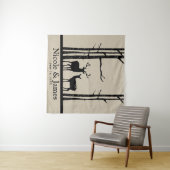 Rustikale Hirschköpfe im Hintergrund Wandteppich (Beispiel (Horizontal))