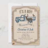 Rustikale Hirschschwanzschuh Einladung (Vorderseite)