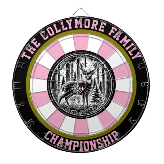 Rustikale Hirschtrappe Kunst Dartscheibe (vorne)