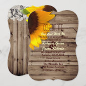 Rustikale Hochhaussonnenblume Land Hochzeit Einladung (Vorne/Hinten)