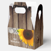 Rustikale Hochhaussonnenblume Land Hochzeit Geschenkschachtel (Geöffnet)